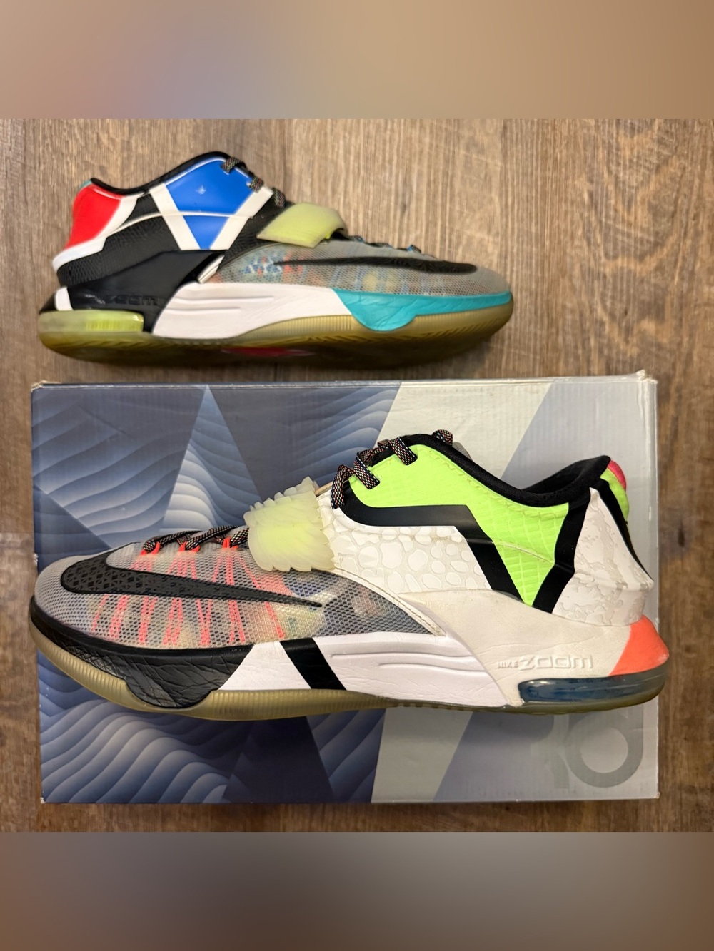 Nike KD 7 VII SE What The KD Multicolor Durant Men’s Size 9.5 Sneakers Shoes